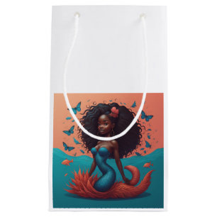 Black Mermaid  Small Gift Bag