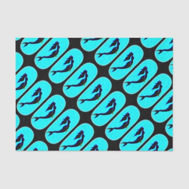 black mermaids rising tissue paper (Front)