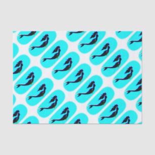 black mermaids swimming tissue paper