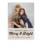 Black Merry & Bright Christmas Photo Flat Cards