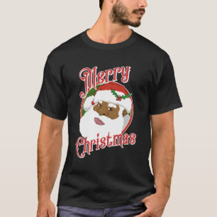 Black Merry Christmas African American Santa Claus T-Shirt