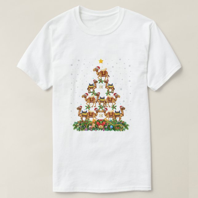 Black Merry Christmas African American Santa Claus T-Shirt (Design Front)