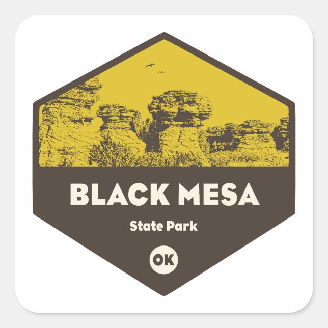 Black Mesa State Park Oklahoma Square Sticker (Front)