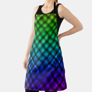Black Mesh White Balls Moire by Kenneth Yoncich Apron