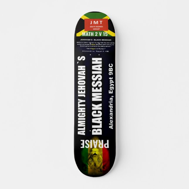BLACK MESSIAH Skateboard, 7¾" Deck Skateboard (Front)