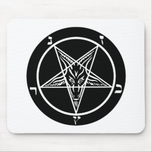 black metal, baphomet of darkness! mouse mat
