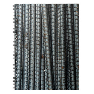 Black metal bars notebook