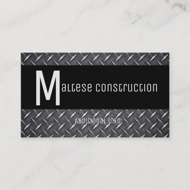 Black & Metal Business Card 3 (Front)