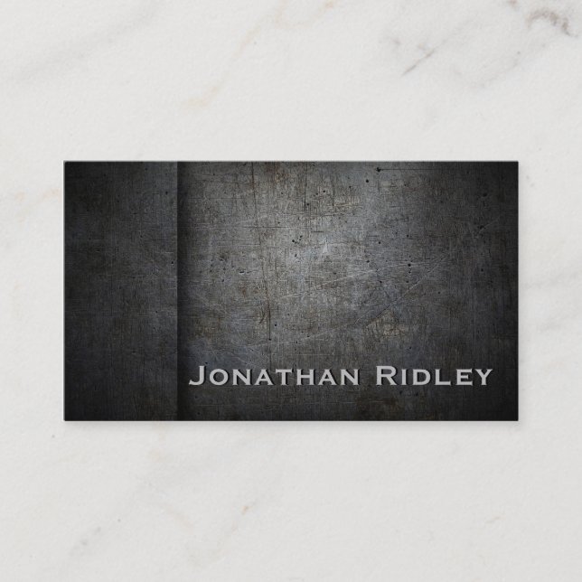 Black METAL Business Cards (Front)