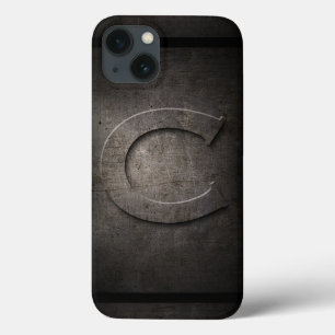 Black Metal C Monogram Iphone Case