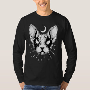 Black Metal Ca Sphynx Cat Death Metal Goth T-Shirt
