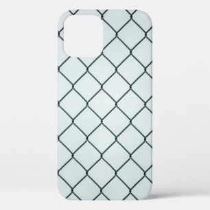 Black metal chain link fence iPhone 12 case