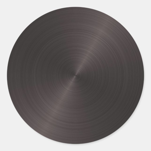 Black Metal Classic Round Sticker (Front)
