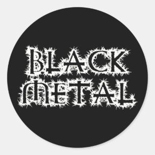 Black Metal Classic Round Sticker