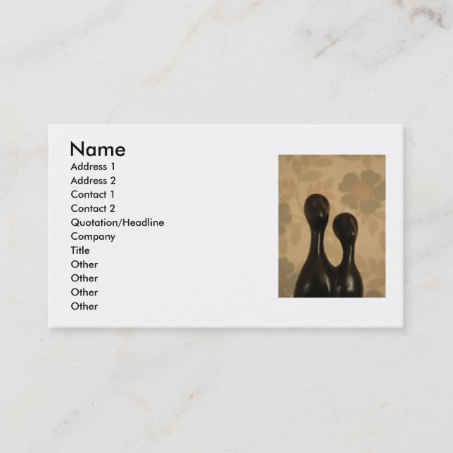 Black Metal Figures Business Card (Front)