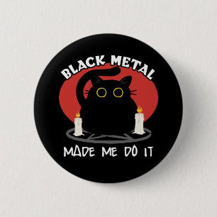 Black Metal Funny Quote   Satanic Black Cat 6 Cm Round Badge