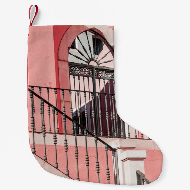 BLACK METAL GATE SMALL CHRISTMAS STOCKING (Front)