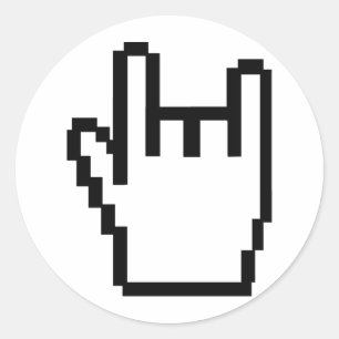 black metal-head icon classic round sticker