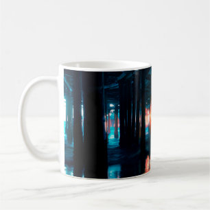 BLACK METAL INFRASTRUCTURE BUILDING COFFEE MUG