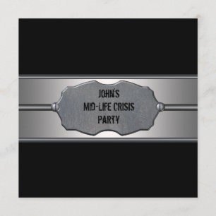 Black Metal Mans 40th Birthday Invitation