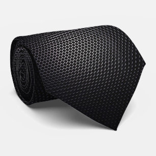 Black Metal Mesh Modern Pattern Necktie