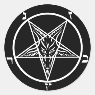 Black metal satanic Baphomet stickers