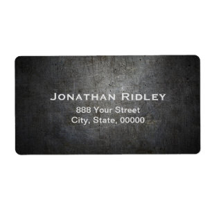 Black METAL  Shipping Labels