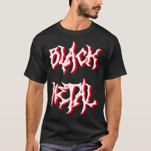 Black Metal Simple Design T-Shirt