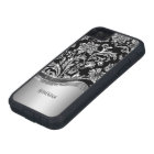 Black & Metallic Damasks Pattern