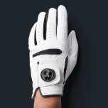 Black Metallic Foil Monogram Name Sports Golf Glove<br><div class="desc">Black Faux Metallic Foil Stainless Steel Elegant Ladies Golf Glove. This Blue and Grey Monogrammed Golf Glove can be customised to include your initial and first name. Please contact the designer for matching items.</div>