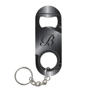 Black Metallic Geometric Design Monogram