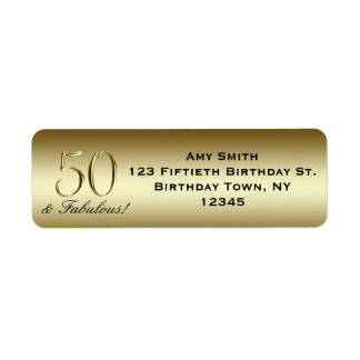 Black Metallic Gold 50th Birthday