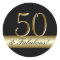 Black Metallic Gold 50th Birthday