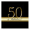 Black Metallic Gold 50th Birthday