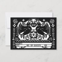 Black Mexican Fantail Doves Papel Picado RSVP