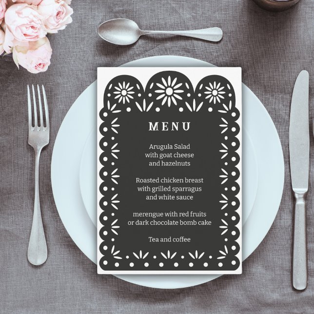 BLACK MEXICAN PAPEL PICADO menu (Creator Uploaded)