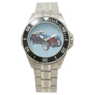 Black Mg Tc Antique Car Watch