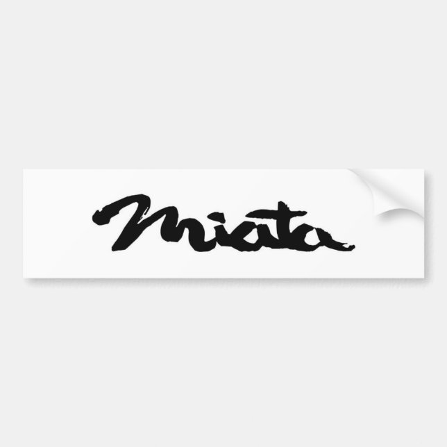 Black Miata Bumper Sticker (Front)