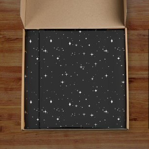 Black Midnight Night Sky Star Pattern Tissue Paper