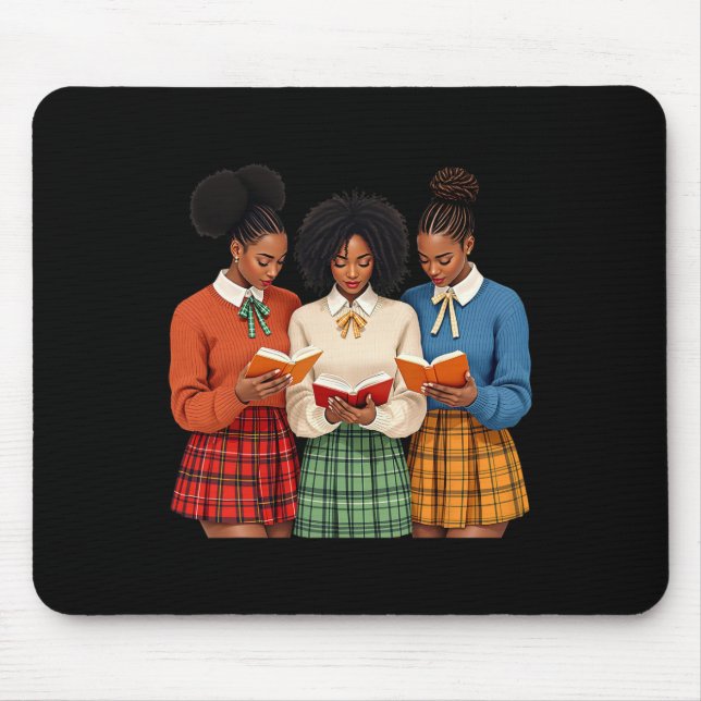 Black Minds Problem Read Book Knowledge Black Hist Mouse Mat (Front)