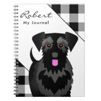 Black Miniature or Standard Schnauzer Tartan Plaid