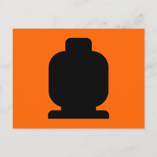 Black Minifig Head by Customise My Minifig Postcard
