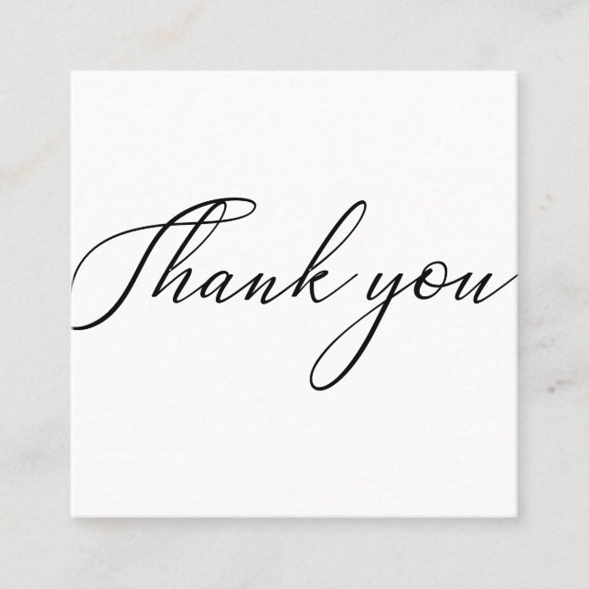 Black Minimal Modern Thank you Business Cards (Front)