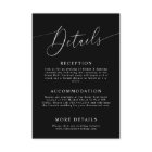 Black Minimal Wedding Details 