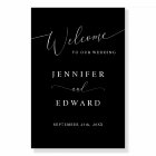 Black Minimal Wedding Welcome Sign