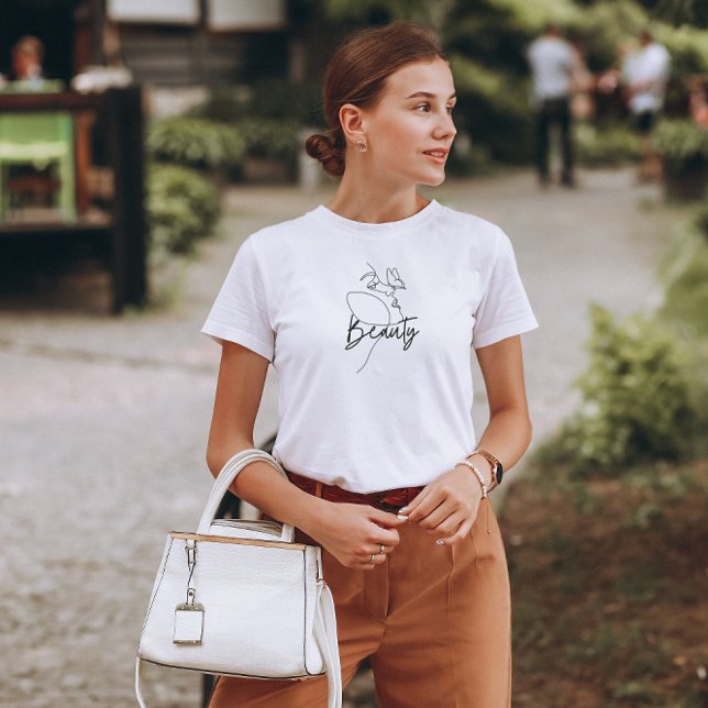 Black Minimalist Beauty T-shirt (Creator Uploaded)