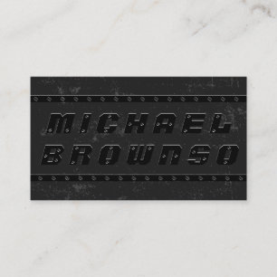 Black Minimalist Bold Handyman Business Card
