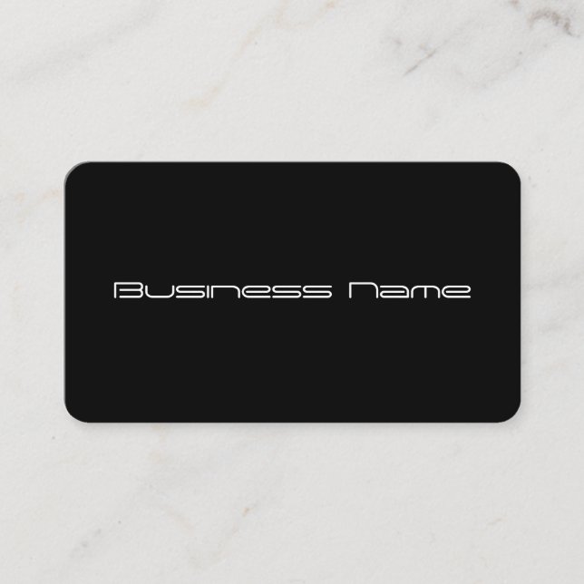 Black Minimalist Business Card (Front)