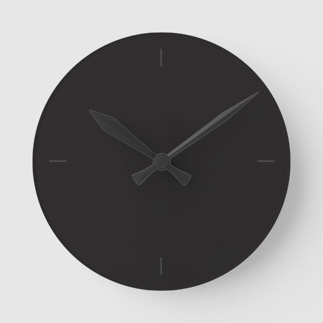 Black Minimalist Clock (Front)
