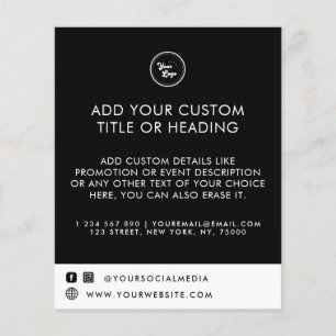 Black Minimalist Custom Business Logo Social Media Flyer